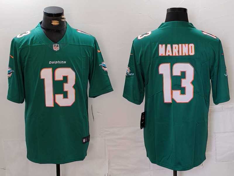 Men%27s Miami Dolphins #13 Dan Marino Green Vapor Untouchable Stitched Nike Limited Jersey